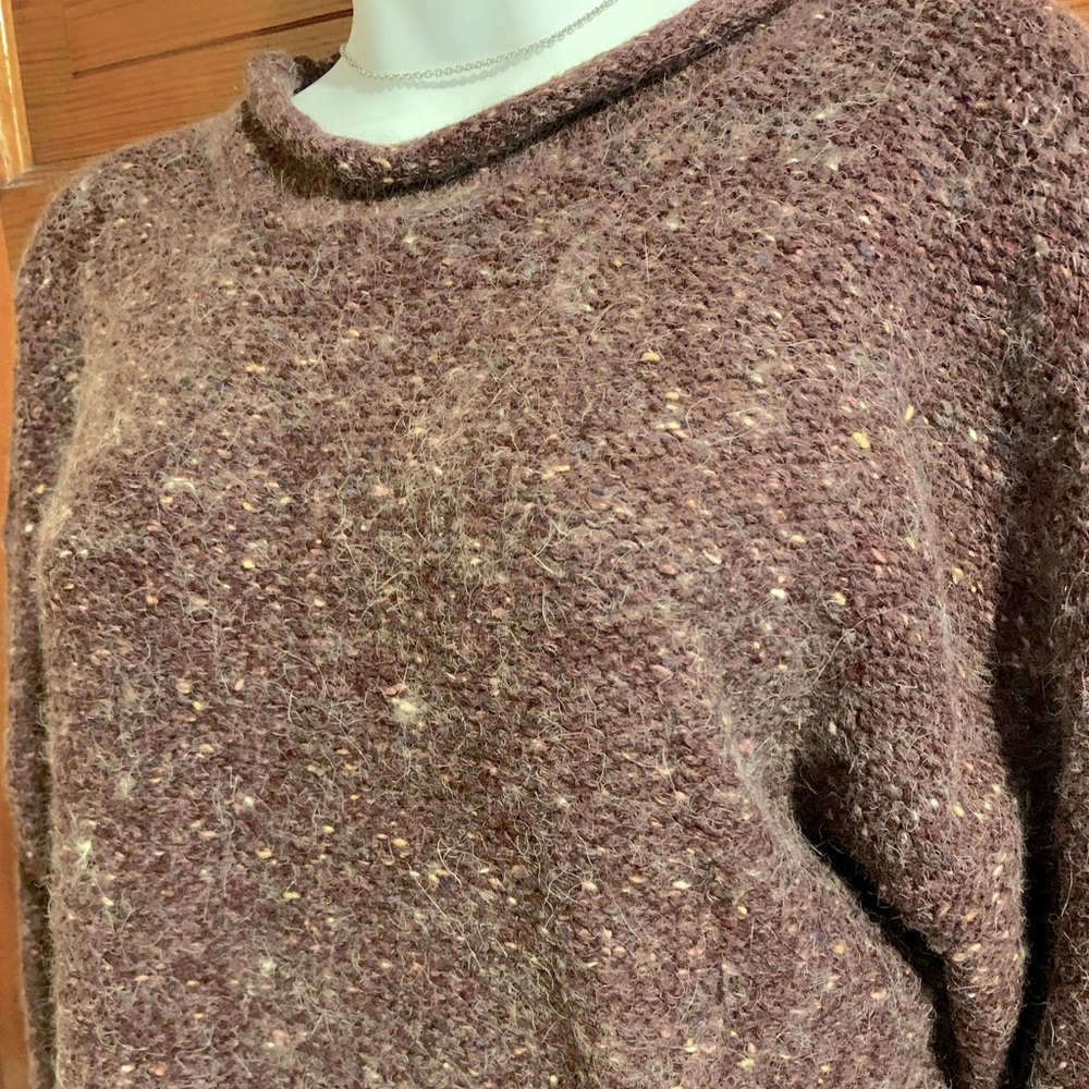 Maroon marbled sweater